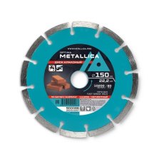 Диск алмазный по бетону, кирпичу Сегментный METALLICA Optima 150х22.23, H=7мм