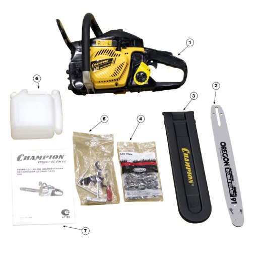 Изображение Бензопила CHAMPION 240-16, 2.31 л.с.