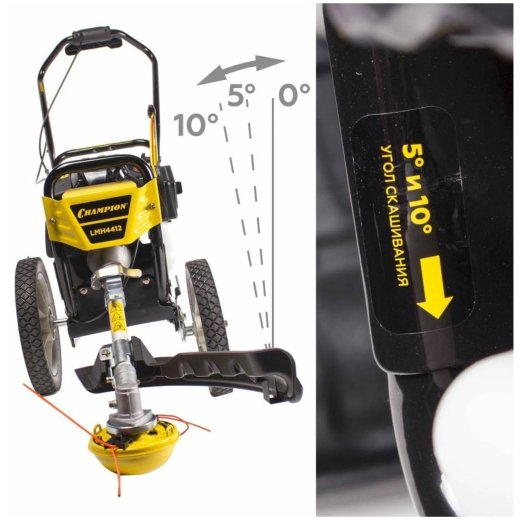 Изображение Газонокосилка/Триммер колесный Champion LMH4412