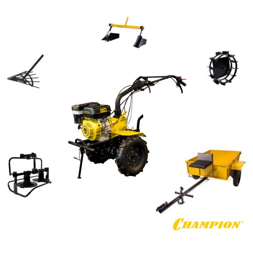 Изображение Мотоблок дизельный CHAMPION DC1193E, 9.5 л.с.