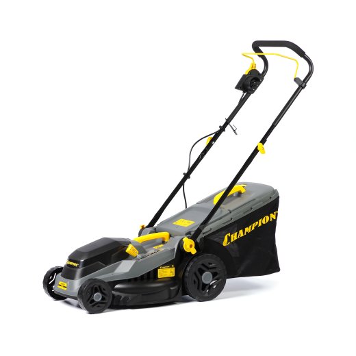 Изображение Газонокосилка эл. CHAMPION EM3816 (1,6 кВт пласт.+ткань травосб. 42л ширина 380мм 30-75мм, 11,3кг)