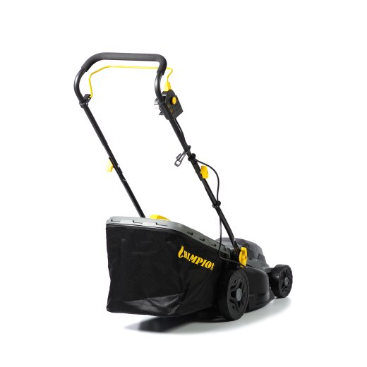 Изображение Газонокосилка эл. CHAMPION EM3816 (1,6 кВт пласт.+ткань травосб. 42л ширина 380мм 30-75мм, 11,3кг)