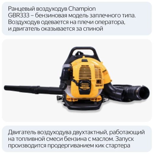 Изображение Бензиновая воздуходувка Champion GBR333