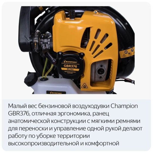 Изображение Воздуходувка бензиновая Champion GBR376