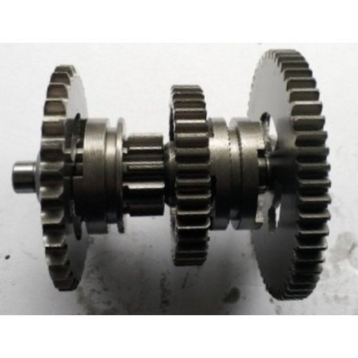Вал редуктора мотоблока BC9813 промежуточный, комплект с шестернями