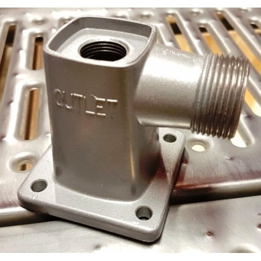 Фланец помпы  мотопомпы GP27-II выходной до 2016г. (резьба метрическая METRIC M25*2.0)