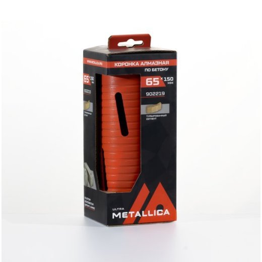 Коронка алмазная по бетону сегментная, удлин. METALLICA Ultra 65x175мм HEX и SDS-plus